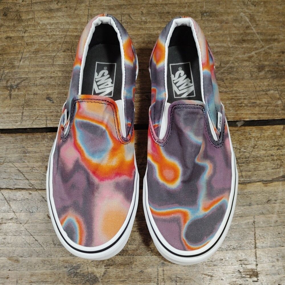 Vans Dark Aura Sneakers W8.5 M7 Shoes Galaxy Slip On Loafer Tie Dye